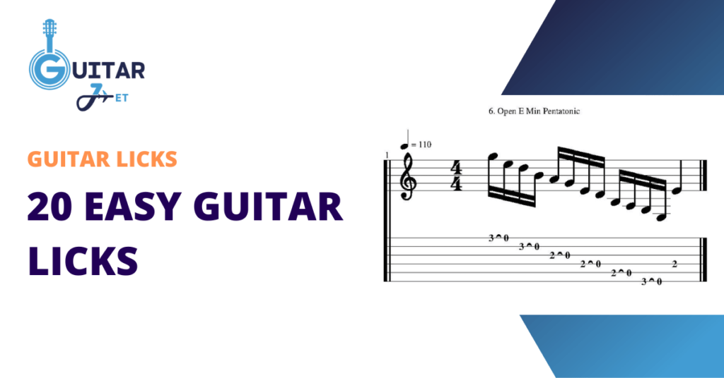 20 Easy Guitar Licks Featured Image