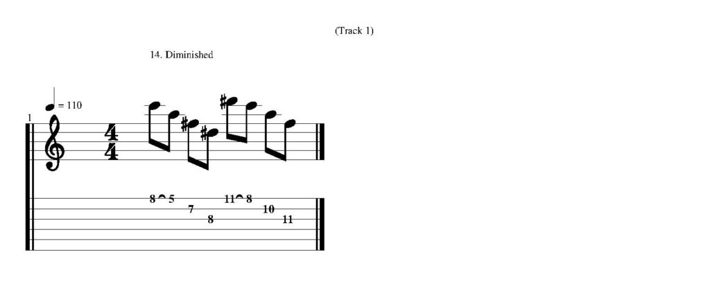 Common diminished arpeggios ascending in minor 3rds