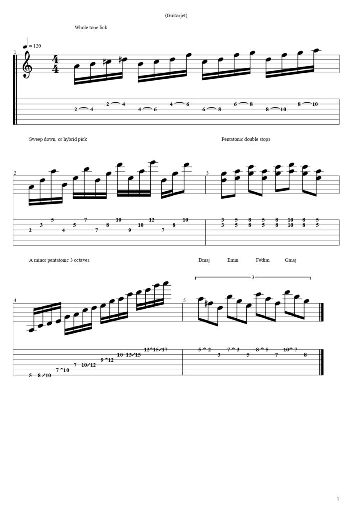 5 easy guitar licks that sound hard (guitar tab and notation)